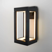 Уличный настенный светодиодный светильник Frame 3000K чёрный Elektrostandard 1527 TECHNO LED черный
