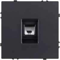 Розетка Ethernet RJ45 Cat.6, черный матовый Kollinger Eclipse EC-017BK