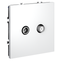 Розетка телевизионная оконечная TV+SAT Voltum S70 пластик белая Soft touch (VLS060402)