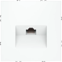 Розетка компьютерная RJ45 кат.6 Voltum S70 белый матовый Soft touch пластик (VLS060102)