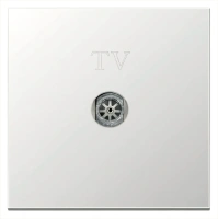 Розетка TV Φ9.5mm оконечная с накладкой, цвет алюминий Jasmart FD6001PAL