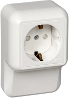 Розетка Systeme Electric Blanca О/У с зазем. со шт. ПЛИНТУСН.МОНТ.ПЛ., 16А, 250В, БЕЛЫЙ, опт.уп. RA16-003-2M-B