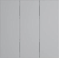 Выключатель трехклавишный 10А Voltum S70 серый Soft touch пластик (VLS0301M + VLS000516)