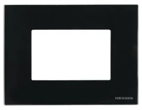 3 модульная рамка черное стекло ABB Zenit 2CLA247300N3101