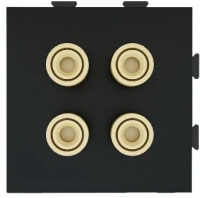 Розетка аудио Hi- End CGSS цв. Черный PL-W201A-BCM