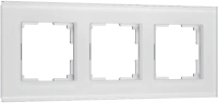 Рамка из стекла на 3 поста Werkel Senso белый soft-touch W0033101