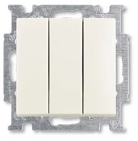 Выключатель 3-клав. chalet белый ABB Basic 55 2CKA001012A2183