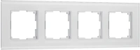 Рамка из стекла на 4 поста Werkel Senso белый soft-touch W0043101