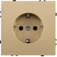 Розетка штепсельная  16A/250 В, со шторкой золотой бархат Brionilux серия Z (ZG014GD)
