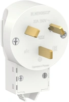 Вилка силовая Schneider Electric Blanca BLNSV003231 2Р+N, 32А, 250В, БЕЛЫЙ