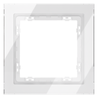 Рамка стеклянная 1-постовая Voltum S70 стекло белое VLS110101