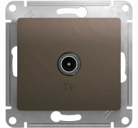 Розетка TV оконечная 1DB Systeme Electric Glossa, шоколад GSL000891
