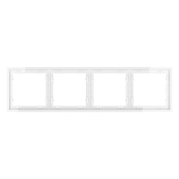 Рамка пластиковая 4-поставая Voltum S70 белый глянцевый VLS100401