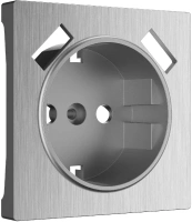 Накладка для розетки USB cеребряный рифленый Werkel Встраиваемые механизмы серебряный рифленый W1179509