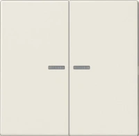 Выключатель двухклавишный с подсветкой Jung LS990 505U5+LS995KO5