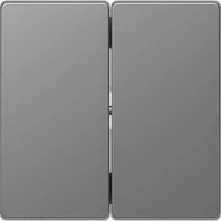 Выключатель двухклавишный Merten D-Life нержавеющая сталь MTN3115-0000 | MTN3400-6036 Schneider Electric