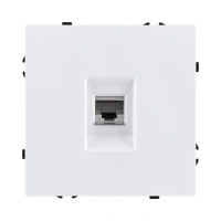 Розетка Ethernet RJ45 Cat.6, белый бархат Brionilux серия Z (ZG017WH)