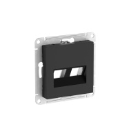 Накладка двойная Systeme Electric AtlasDesign для информационных функций типа Keystone, КАРБОН ATN001090