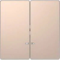 Выключатель двухклавишный с подсветкой Merten D-Life шампань MTN3135-0000 | MTN3420-6051 Schneider Electric