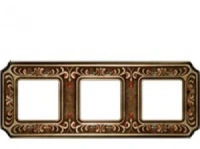 Рамка 3-пост Светлая бронза Fede Palace FD01353PBCL