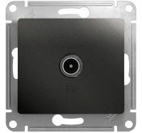 Розетка TV оконечная 1DB Systeme Electric Glossa, антрацит GSL000791