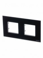 2 постовая рамка черное стекло ABB Zenit 2CLA227200N3101