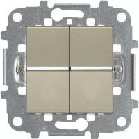 Выключатель 2-клав. шампань ABB Zenit 2CLA210100N1901x2|2CLA227190N1001