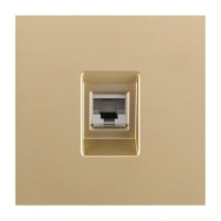 Накладка розетки телефонной RJ11, Золотой бархат Brionilux серия Z (ZGN019GD)