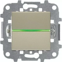 Выключатель 1-клав. + подс. шампань ABB Zenit 2CLA220100N1901|2CLA219100N1001|2CLA227190N1001
