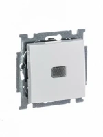 Выключатель 1-клав. + подс. белый ABB Basic 55 2CKA001012A2153