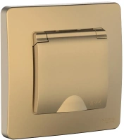 Розетка Systeme Electric Blanca С/У IP44 с заземлением со шторками, с крышкой, 16А, 250В, ТИТАН BLNRS441114
