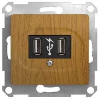 Розетка USB цв. дуб Schneider Electric Glossa GSL000532