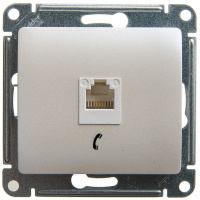Розетка телефонная RJ11 Systeme Electric Glossa, перламутр GSL000681T