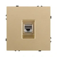 Розетка Ethernet RJ45 Cat.6, золотой бархат Brionilux серия Z (ZG017GD)