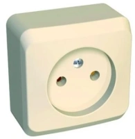 Розетка без заземления 16А Systeme Electric Etude, кремовый PA16-001K
