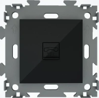 Розетка телефонная CGSS цв. Черный GL-W201T-BCM