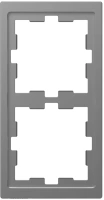 Рамка 2-постовая Merten D-Life Schneider Electric нержавеющая сталь MTN4020-6536