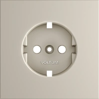 Накладка для розетки с заземлением Voltum S70 кашемир Soft touch пластик (VLS000603)