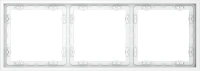 Рамка пластиковая на 3 поста Voltum S70 белый матовый Soft touch (VLS100302)
