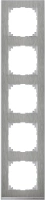 Рамка 5-постовая Schneider Electric M-Pure Merten Systeme M, нержавеющая сталь/алюминий MTN4050-3646