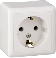 Розетка с заземлением 16А Systeme Electric Hit, БЕЛЫЙ RA16-133-B