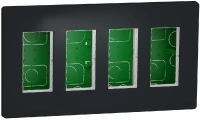 Блок скрытой установки 4х2 Unica Systeme+ Schneider Electric NU174454 антрацит