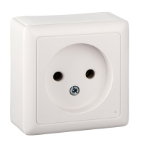 Розетка без заземления 10А Systeme Electric Hit, БЕЛЫЙ RA10-131I-B