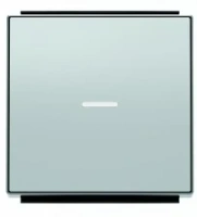 Выключатель 1-клав. + подс. алюминий ABB Sky Niessen 2CLA810100A1001|2CLA850130A1301|2CLA819202A1001