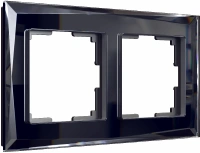 Рамка из стекла на 2 поста Diamant черный Werkel Diamant черный W0021208