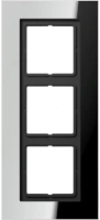 Рамка трехместная цвет хром Jung LS990 LSP983GCR