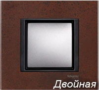 Рамка 2-пост Кельтская сталь Schneider Unica MGU68.004.7A3