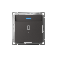 Выключатель карточный Systeme Electric AtlasDesign с подсветкой, 10А, без задержки отключения, механизм, БАЗАЛЬТ ATN001414