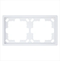 Рамка серия FD 2-постовая, цвет белый глянцевый Jasmart FD1002W