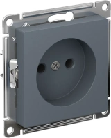 Розетка Systeme Electric AtlasDesign без заземления без шторок, 16А, мех., быстрозажим. клем., ГРИФЕЛЬ ATN000741S